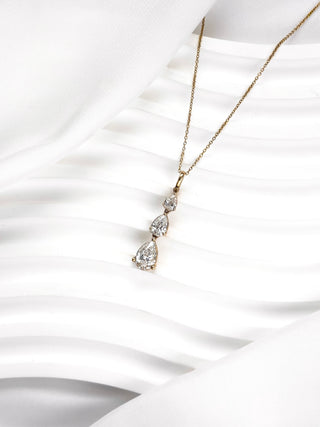 Pear Diamond Drop Pendant with Necklace