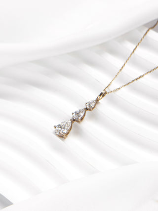 Pear Diamond Drop Pendant with Necklace