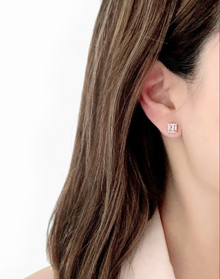 1.00cts Pink Princess Earrings with Jacket
