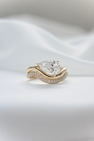 1.50cts Lumia Pear Diamond Ring Set